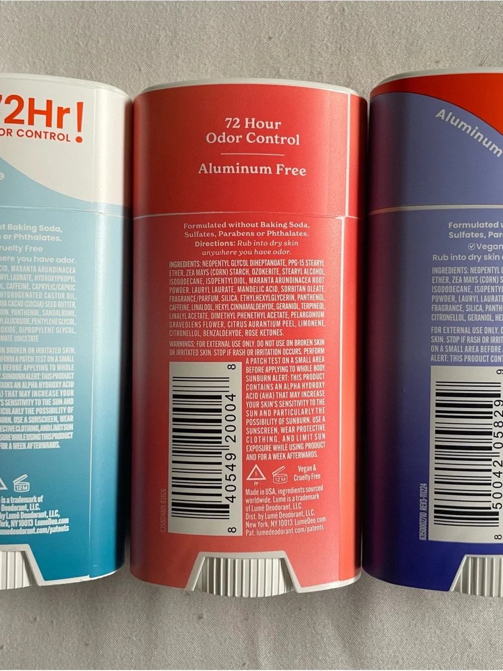 Lumé Deodorant 3-Pack